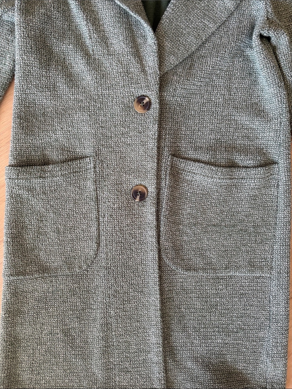 Anthropologie Knit Blazer in Sage Green - Picture 3 of 9